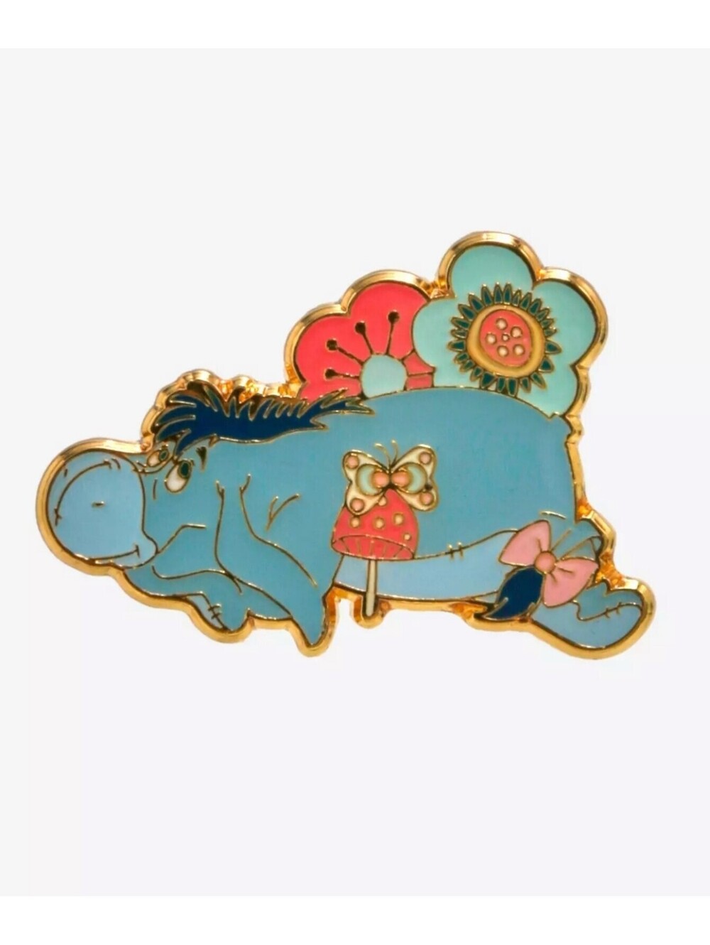 Disney Winnie the Pooh Eeyore Mushroom Floral Enamel Pin